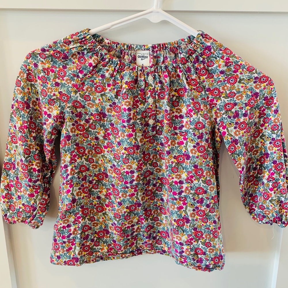 Osh Kosh 3/4 sleeve Floral top